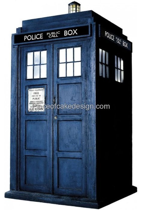 8" Round ~ Doctor Who Tardis Solo Birthday ~ Edible Icing Image Cake/Cupcake Topper!!!