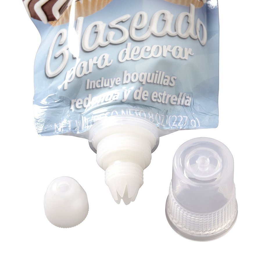 Wilton 704-0187 Icing Pouch with Tips, 8-Ounce, White