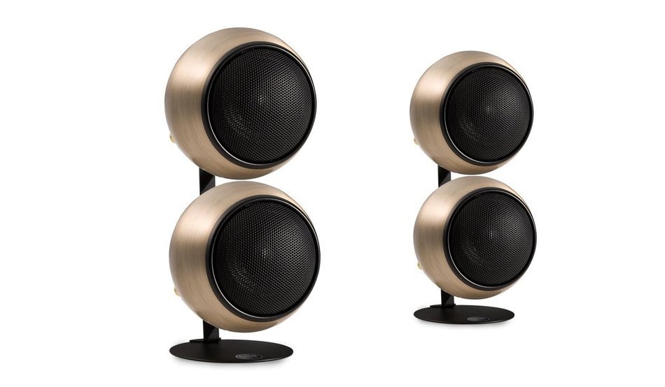Orb Audio Mod2X QuickPack - Satellite Speakers and Desk Stand, Hand Antiqued Bronze N6