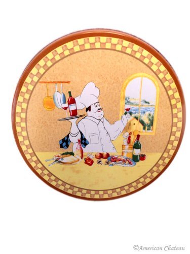 Set 4 Fat French Chef Burner Electric Stove Range Top Covers Kitchen Decor