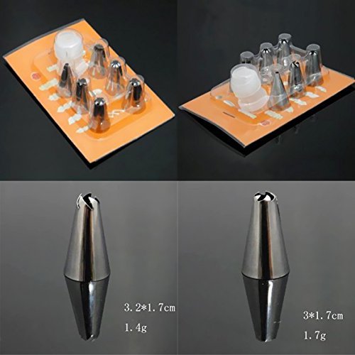6PCS Flower Mouth Icing Nozzles with Converter Cake Cookie Decorating Tool -All U Need N2