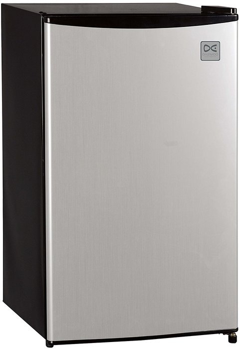 Daewoo 3.3 Cu Ft Spotless Steel-Compact Refrigerator | FR-033RVS