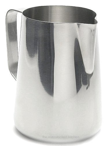 New Large 50 oz. (Ounce) Espresso Coffee Milk Frothing Pitcher, Steaming Frothing Pitcher, Stainless Steel (18...