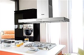 Island Range Hood Stainless Steel 48" KA-102 NT AIR. Made in Italy