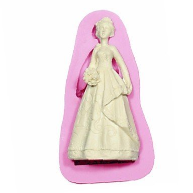 Sher Silicone Cake Topper Mold Bride Shape Silicone Chocolate Mold For Wedding Cake Decorating Arts & Crafts N3