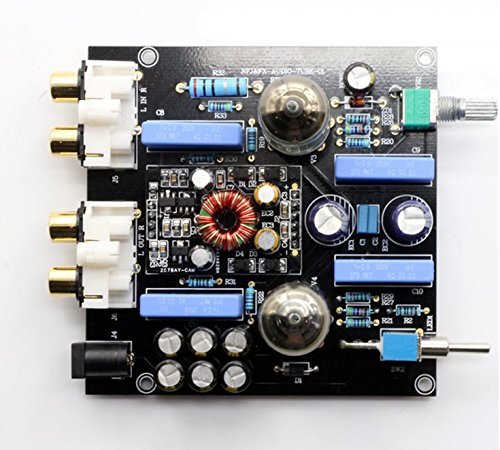 Douk Audio Mini 6J1 Valve & Vacuum Tube Pre-Amplifier Stereo HiFi Buffer Preamp(Silver） N3
