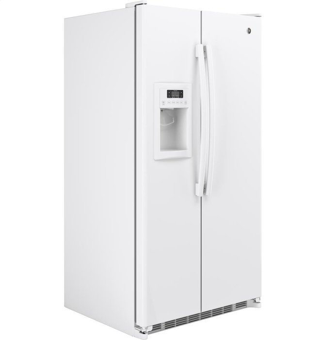 GE GSE25ETHWW 24.7 Cu. Ft. White Side-By-Side Refrigerator - Energy Star N2