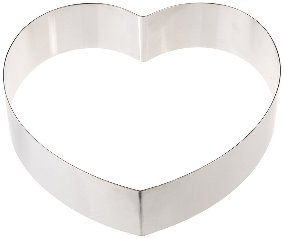 Fat Daddio's Stainless Steel Heart Cake and Pastry Ring, 5.625 Inch x 2 Inch N2