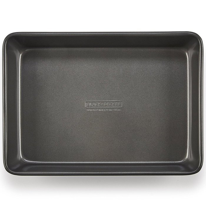 BLACK+DECKER 83392 Commercial Nonstick Oblong Cake Pan, 13" x 9", Gray
