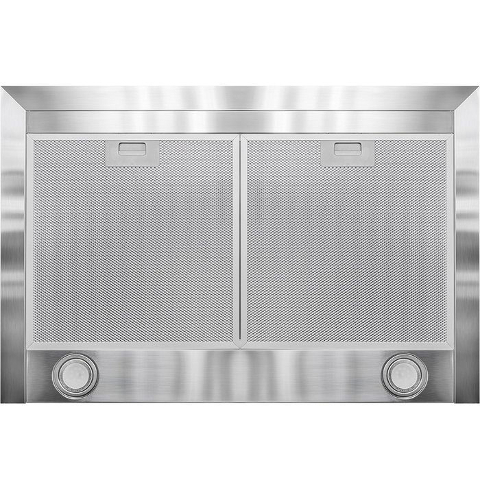 Perfetto Kitchen and Bath 30" Convertible Wall Mount Range Hood in Stainless Steel with LEDs and Push Controls