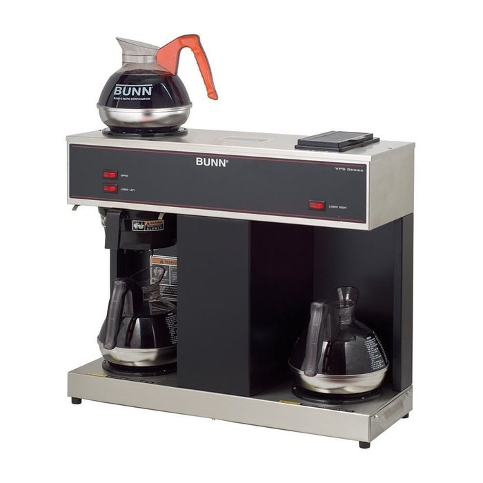 BUNN 04275.0031 Black Pourover 12 Cup Coffee Brewer with 3 Warmers