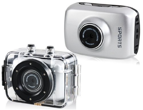 ADMOMON MDB130B-1 0.3MP CMOS 1.77" LCD Screen HD720P Mini Waterproof Digital Camera Action Camcorder with 4x Digital...