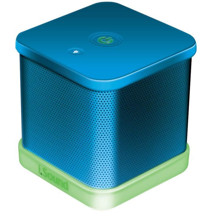 1 - iGlowSound Cube Wired Portable Speaker (Blue), Hard plastic for the top & bottom caps , Metal speaker mesh...