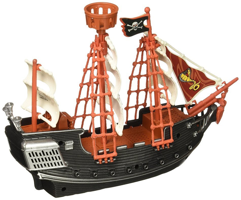 Oasis Supply Extra Large Pirate Ship Cake Topper - 10" Long N2