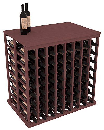 Wine Racks America Ponderosa Pine Double Deep Tasting Table + Solid Top. 13 Stains to Choose From! N8