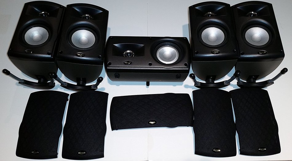 Klipsch Synergy Quintet "I" Micro Home Theater Speaker System (Set of Five, Silver) (Discontinued by Manufacturer)