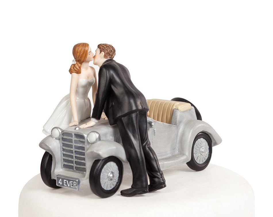 "I'll Love U 4 EVER" Car Wedding Cake Topper