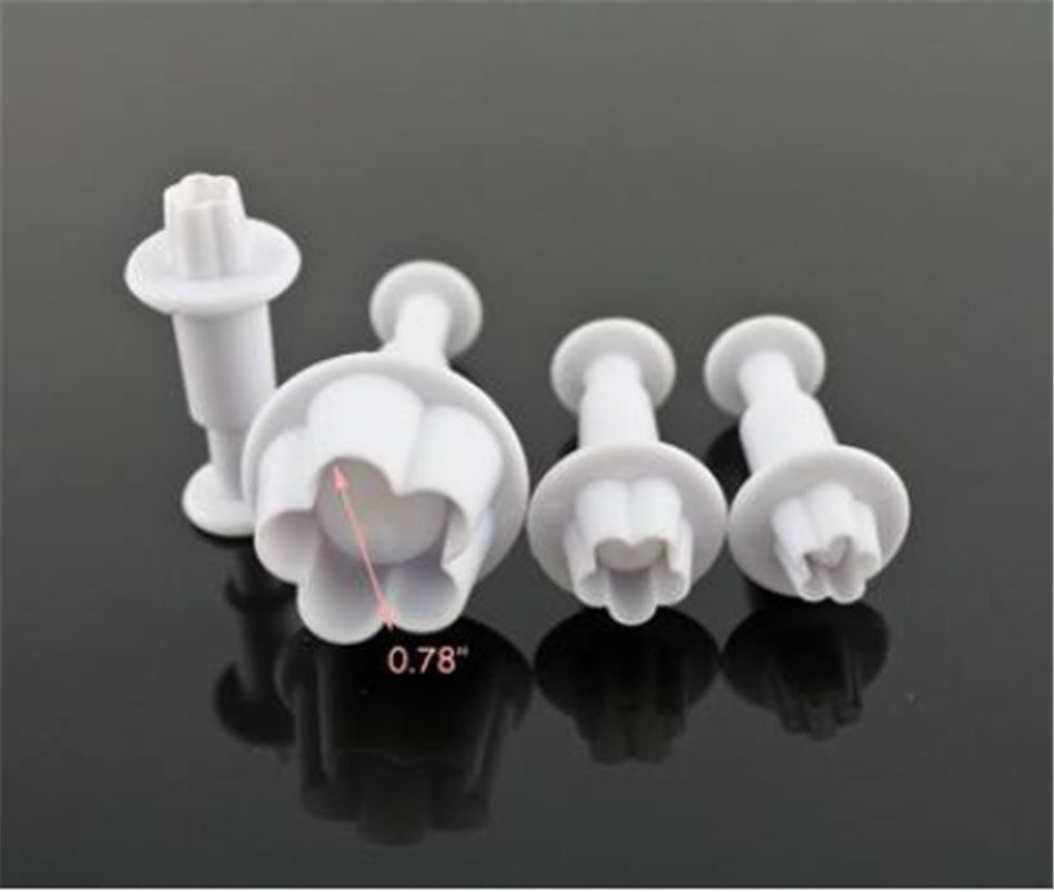 SNW Embossing Dies Printing Tools Fondant Mold Soap Silicone Bakeware Chocolate Mold Cake Decoration,4 Sets
