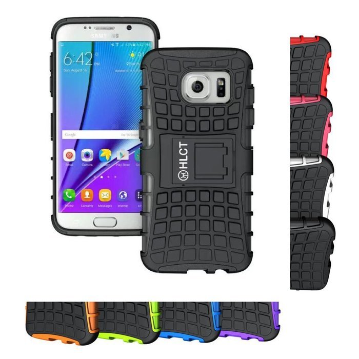 Galaxy S7 Edge Case, HLCT Rugged Shock Proof Dual-Layer Case with Built-In Kickstand for Samsung Galaxy S7 Edge... N2