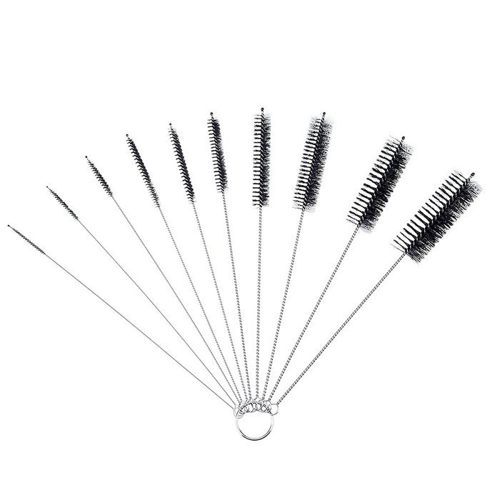 eBoot 8.2 Inch Nylon Tube Cleaning Brush Set Pipe Cleaning Brushes with Protective Cap, 10 Pieces N5