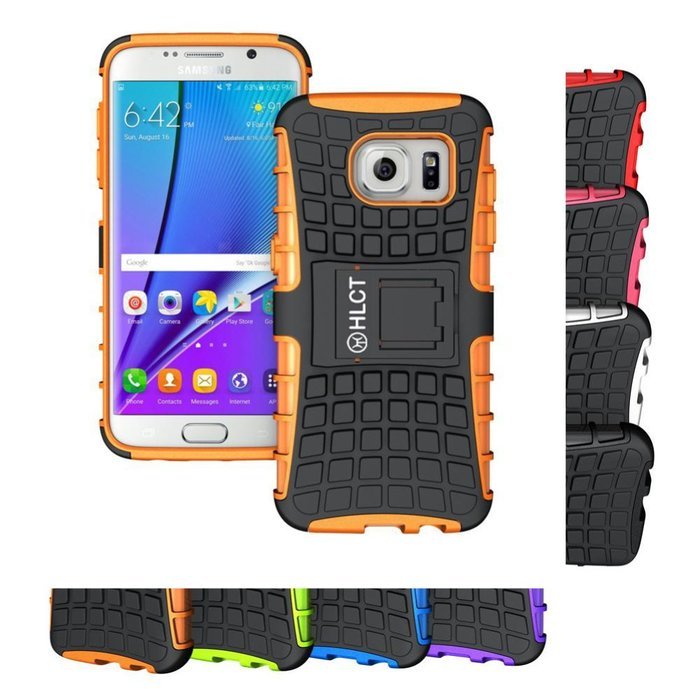 Galaxy S7 Edge Case, HLCT Rugged Shock Proof Dual-Layer Case with Built-In Kickstand for Samsung Galaxy S7 Edge... N3