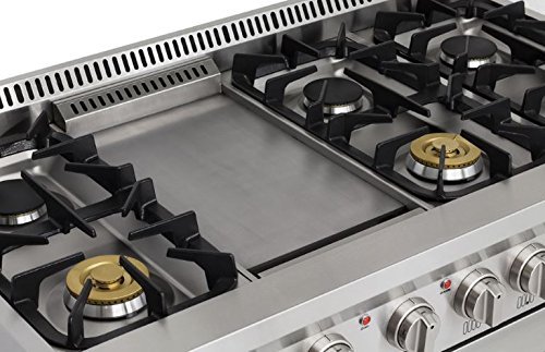 AGA APRO48DFSS 48" Professional Dual Fuel Range with RapidBake Convection, Stainless Steel N6