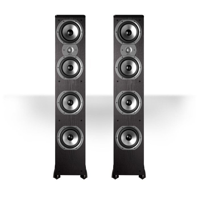 Polk Audio TSi500 High Performance Tower Speakers with Four 6-1/2" Drivers - Pair (Black) N2