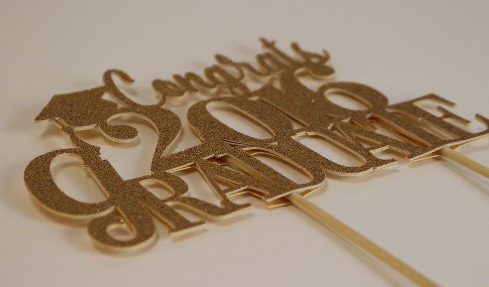 All About Details Gold Congrats 2016 Graduate Cake Topper