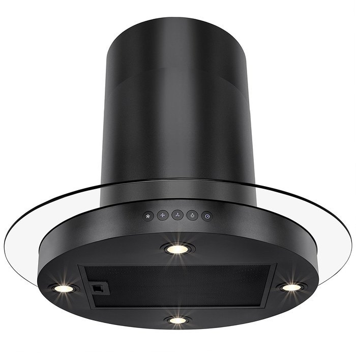 FIREBIRD 30" Island Mount Black Stainless Steel Touch Button Control Powerful Kitchen Vent Range Hood