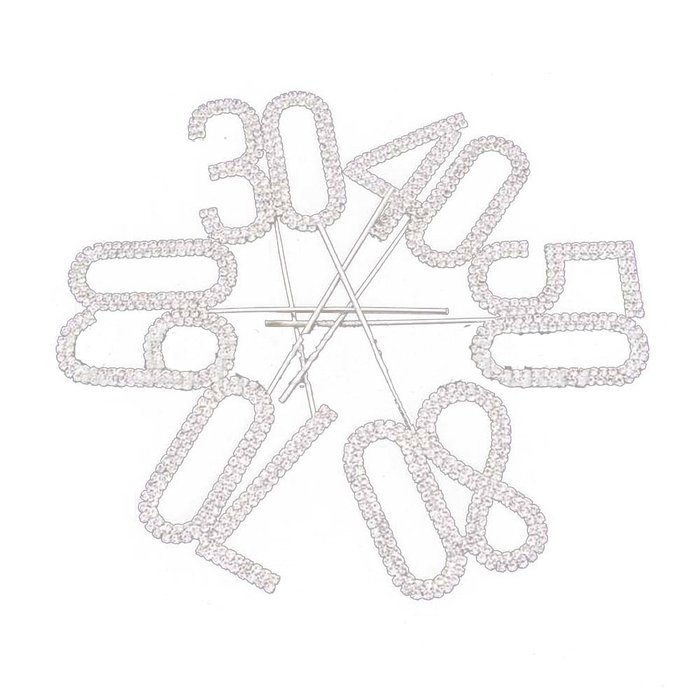 Hundred Decorative Rhinestone Cake Topper