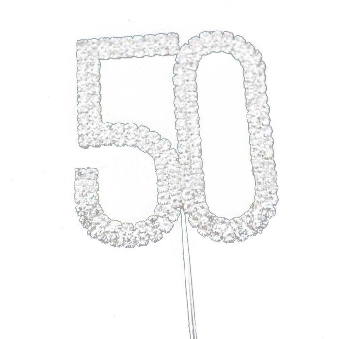 Hundred Decorative Rhinestone Cake Topper N2