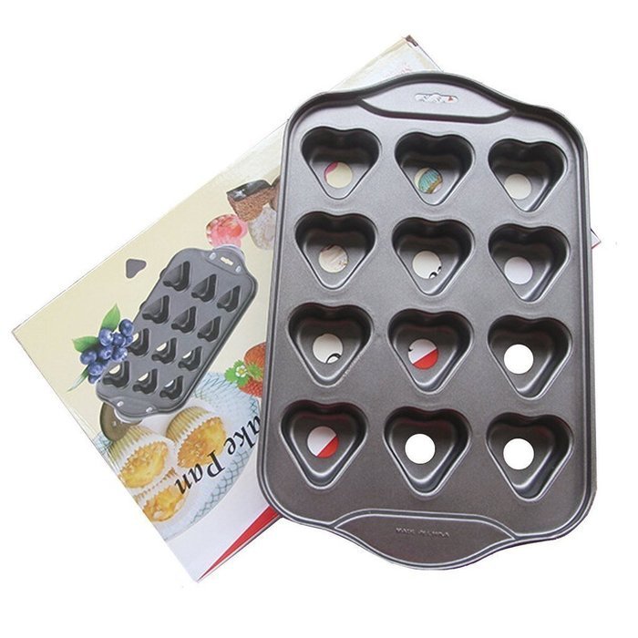 Befamous 12 Cups Non-stick Muffin Cupcake Pan - Removable Bottoms Round N3
