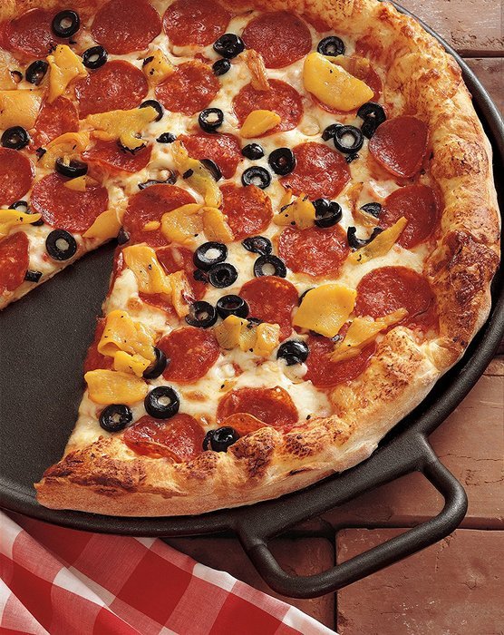 Lodge P14P3 Pro-Logic Cast Iron Pizza Pan, 14-inch, Black N2