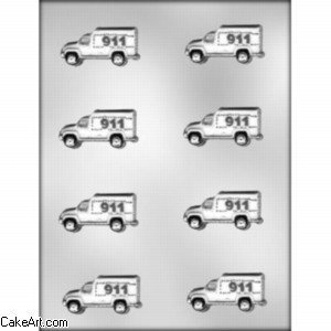 Cake Art - 2.25" Ambulance Mold (8)