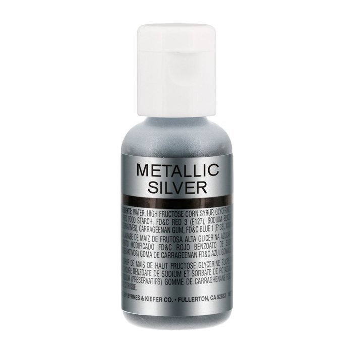 Chefmaster by US Cake Supply .7fl oz Metallic Silver Airbrush Food Coloring