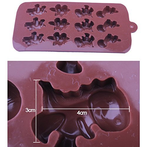 ACE 12in1 Mixed Dinosaur Shape Silicone Choco Cake Jelly Cookie Mold Pan Mould N3