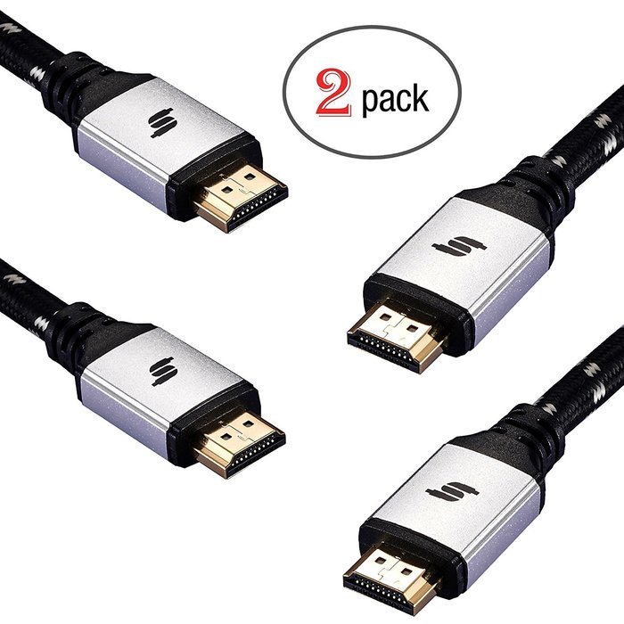 Sinseader three pack 3ft HDMI Cable-Braided Cord-Gold Plated Connectors-Support Ethernet Audio Return Ultra High...
