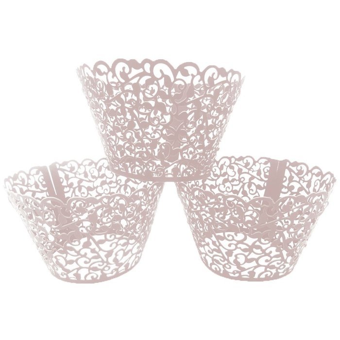 LEFV&trade; 24pcs Cupcake Wrapper Filigree Little Vine Lace Laser Cut Liner Baking Cup Muffin Case Trays Wraps Wedding... N13