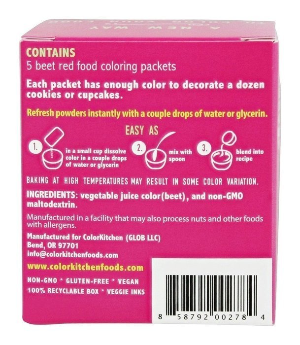 ColorKitchen Food Color Packets - 5 count "Vibrant Color From Nature" (Blue) N2
