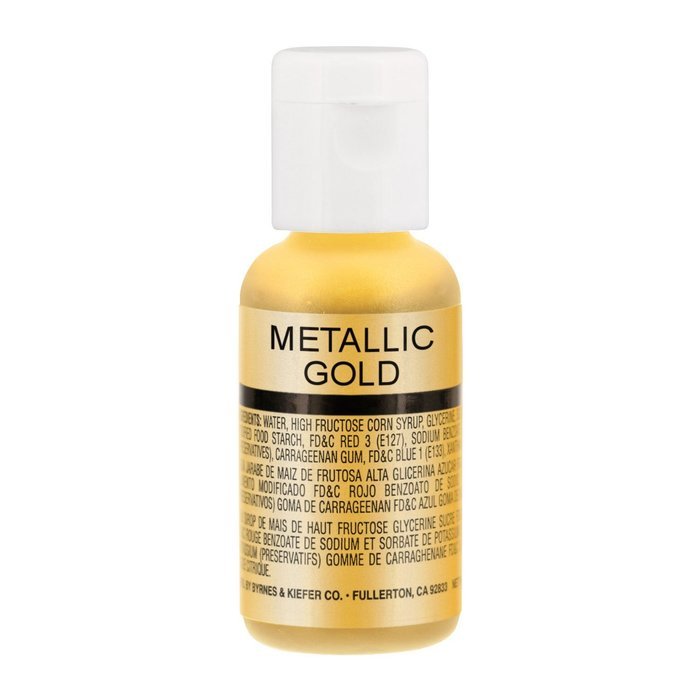 Chefmaster by US Cake Supply .7fl oz Metallic Gold Airbrush Food Coloring