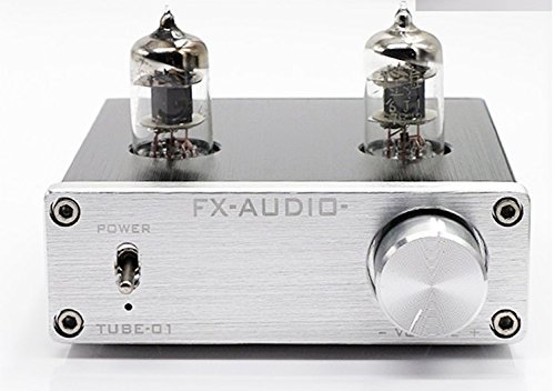 Douk Audio Mini 6J1 Valve & Vacuum Tube Pre-Amplifier Stereo HiFi Buffer Preamp(Silver） N4