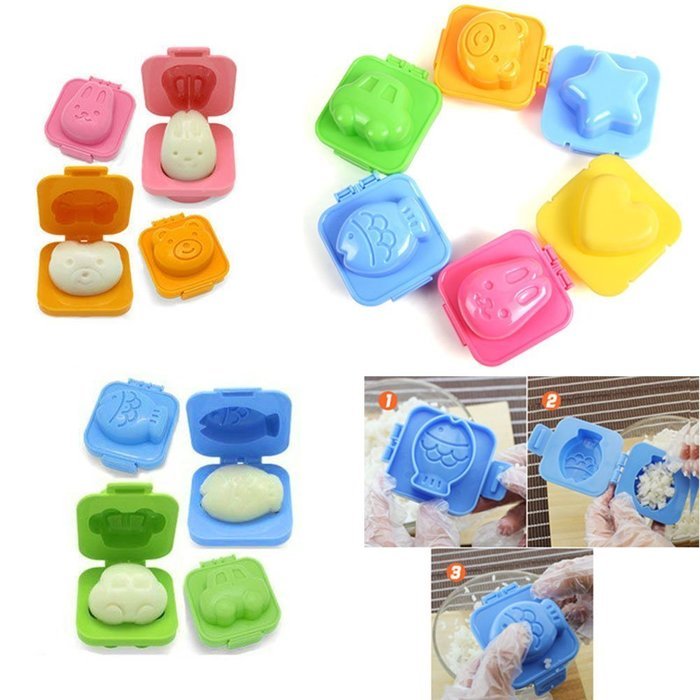 Mold - TOOGOO(R)6 pieces boiled egg sushi rice Mold Bento Maker Sandwich Cutter Decorating Mould N2