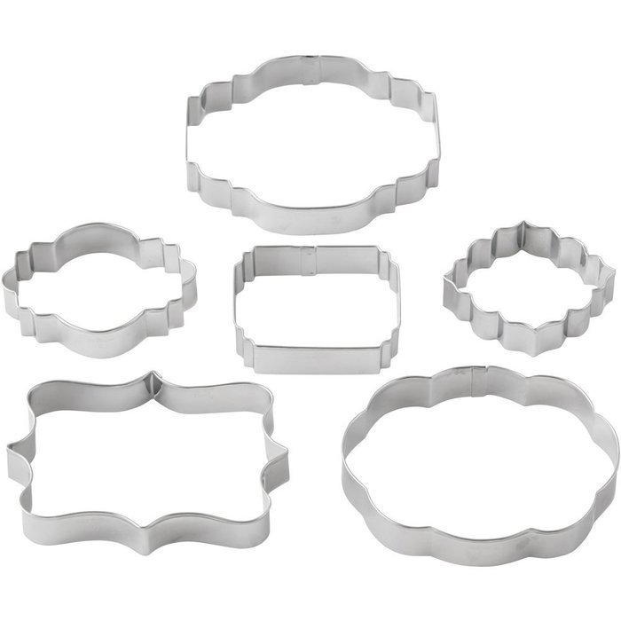 Wilton 417-7555 6 Piece Plaque Fondant Cut-Outs Set