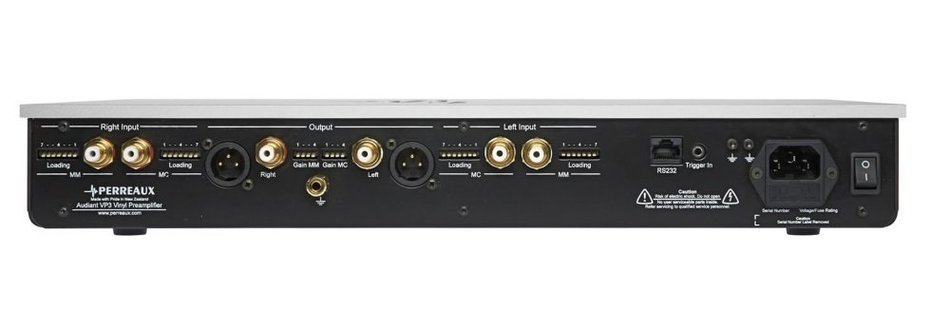 PERREAUX Moving Magnet/ Moving Coil Phono Preamplifier 17" Wide x 10.9" Deep x 2.6" High Silver Annodised Aluminium N2