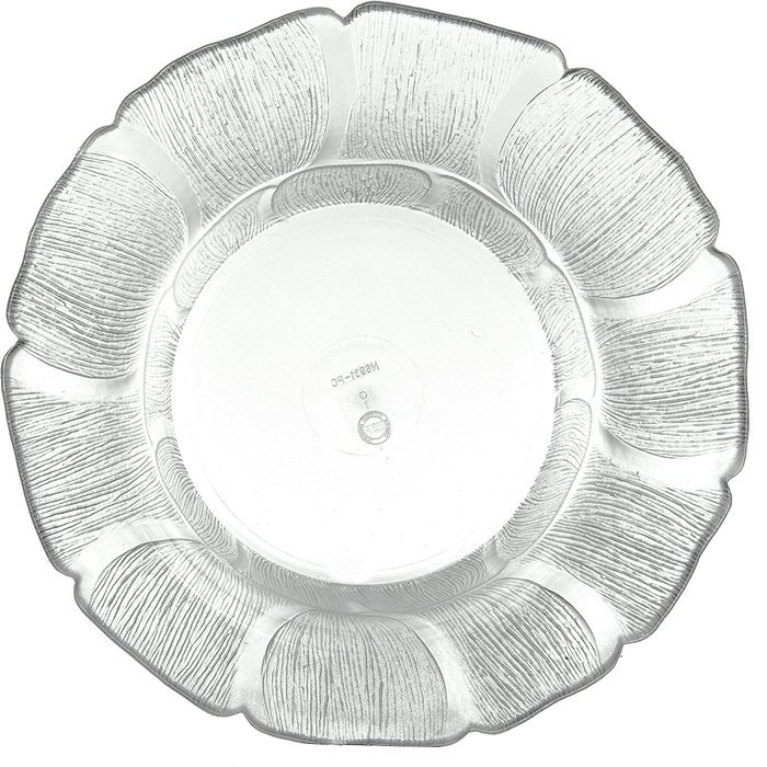 Carlisle 693107 Petal Mist Polycarbonate Bell Bowl, 3.4 qt. Capacity, 9.75 x 5.62", Clear (Case of 4) N2