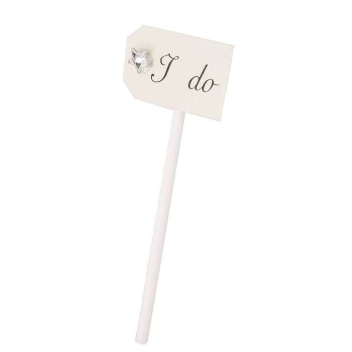 Paper Star I do Cake Topper Cupcake Pick Wedding Party Decor Pack of 10 - Beige N17