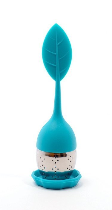 Arome Loose Leaf Tea Infuser and Matching Beverage Coaster (Tropical Blue) N3