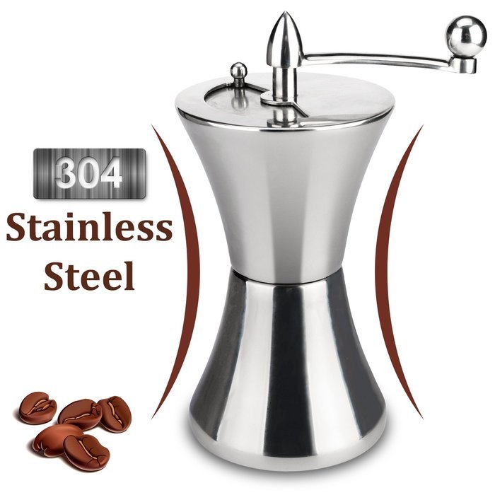 Manual Coffee Grinder, Stainless Steel Hand Coffee Bean Grinder, Personal Bur Grinder, Coffee Burr Mill, Espresso... N7
