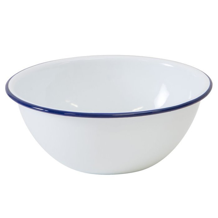 Enamelware Cereal Bowl - Navy Blue / Cream Marble free image download