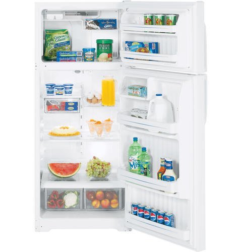 GE GTH18GBDWW 18.1 Cu. Ft. White Top Freezer Refrigerator - Energy Star